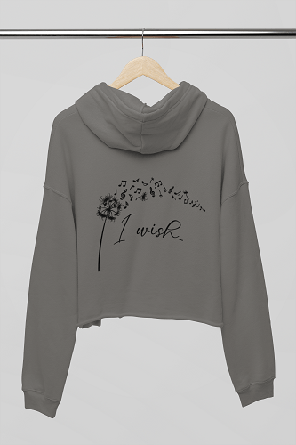 I Wish Cropped Fleece Hoodie - Image 15
