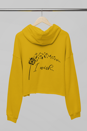 I Wish Cropped Fleece Hoodie - Image 21