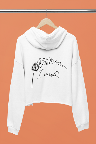 I Wish Cropped Fleece Hoodie - Image 30