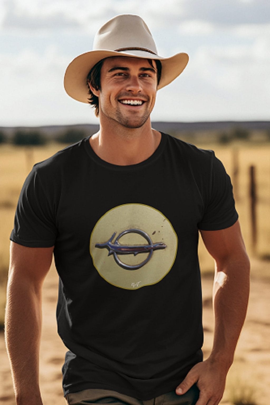 1968 Car Rear Emblem on a Soft-Style T-Shirt - Image 43