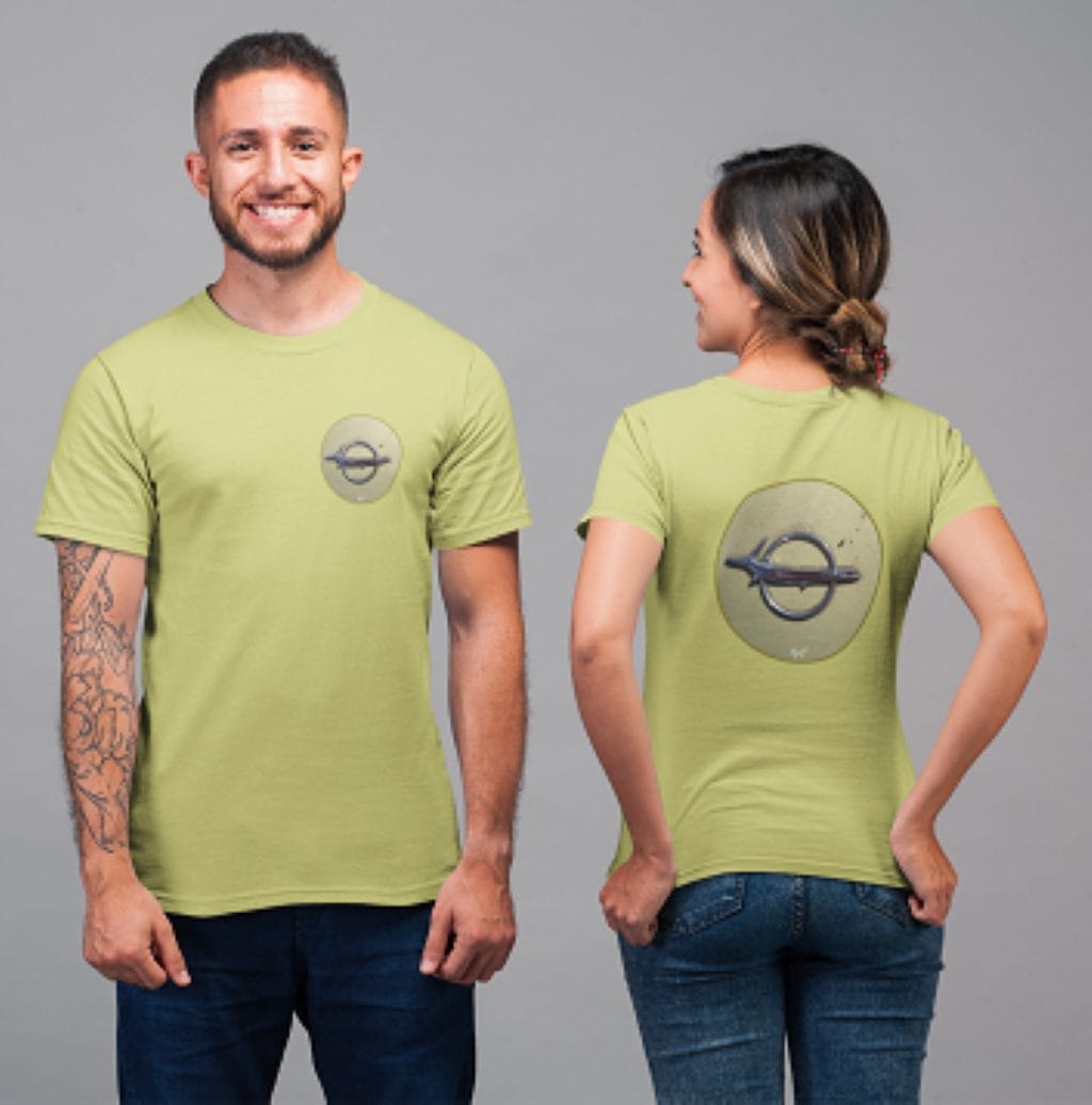 1968 Car Rear Emblem on a Soft-Style T-Shirt - Image 15