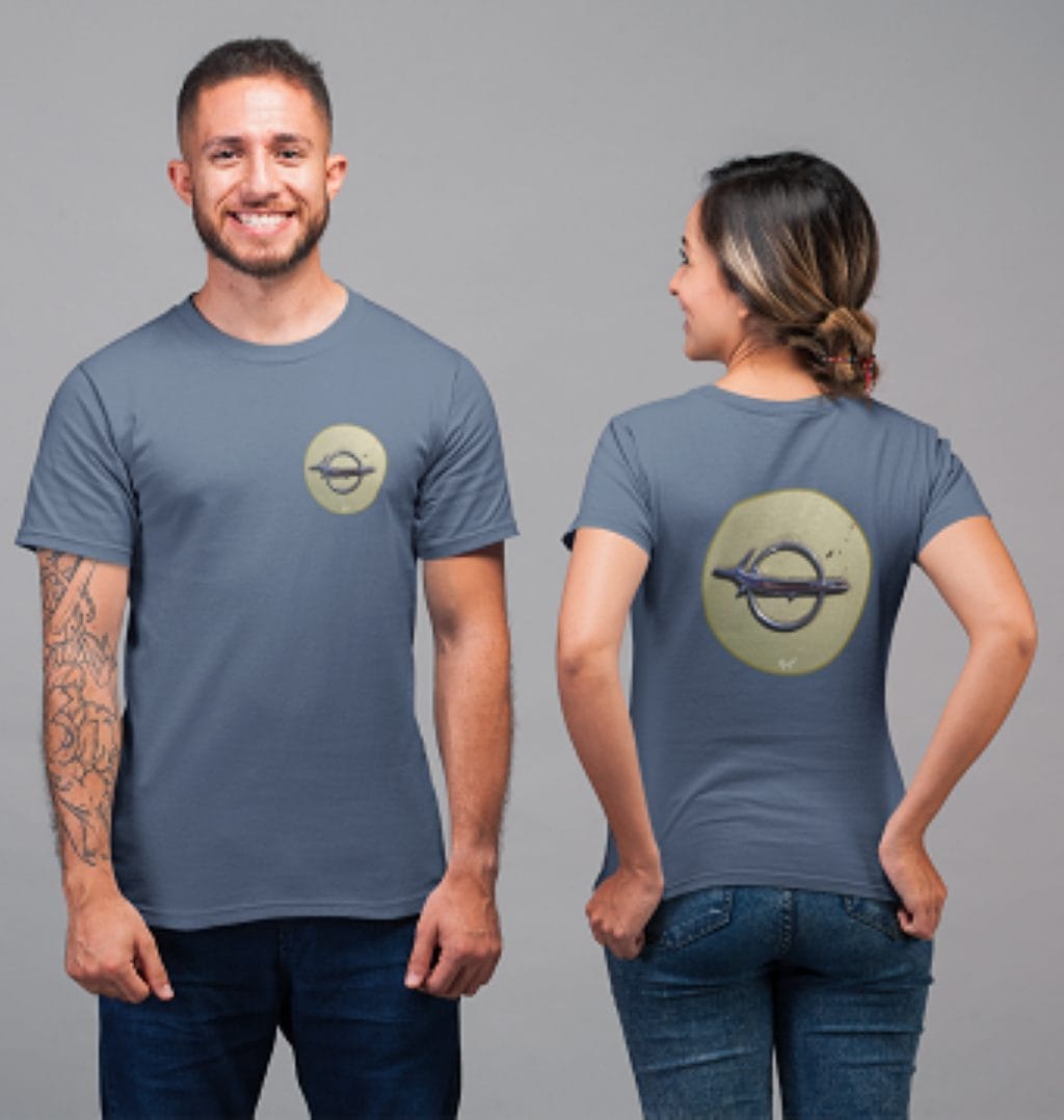 1968 Car Rear Emblem on a Soft-Style T-Shirt - Image 26