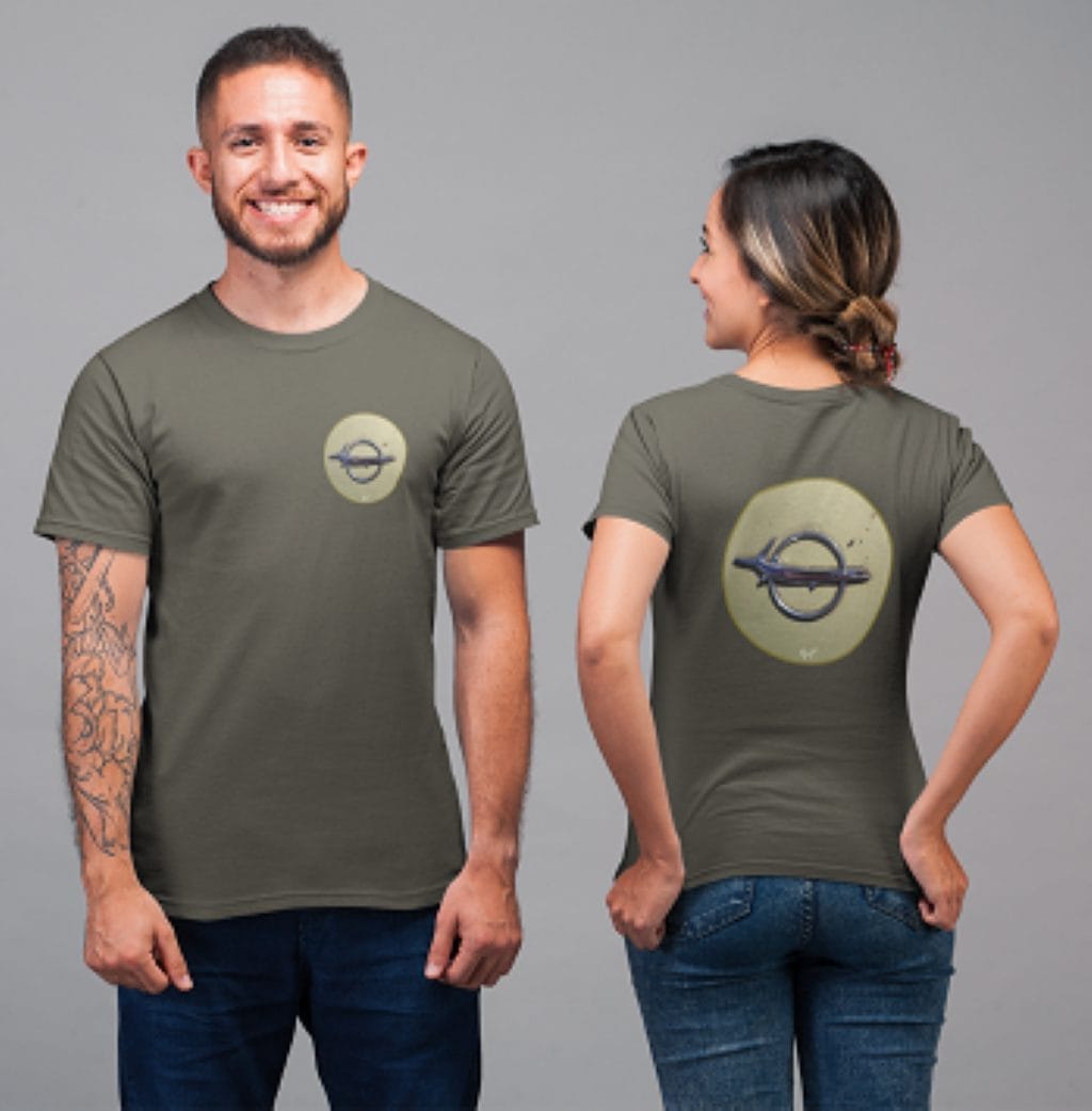 1968 Car Rear Emblem on a Soft-Style T-Shirt - Image 20