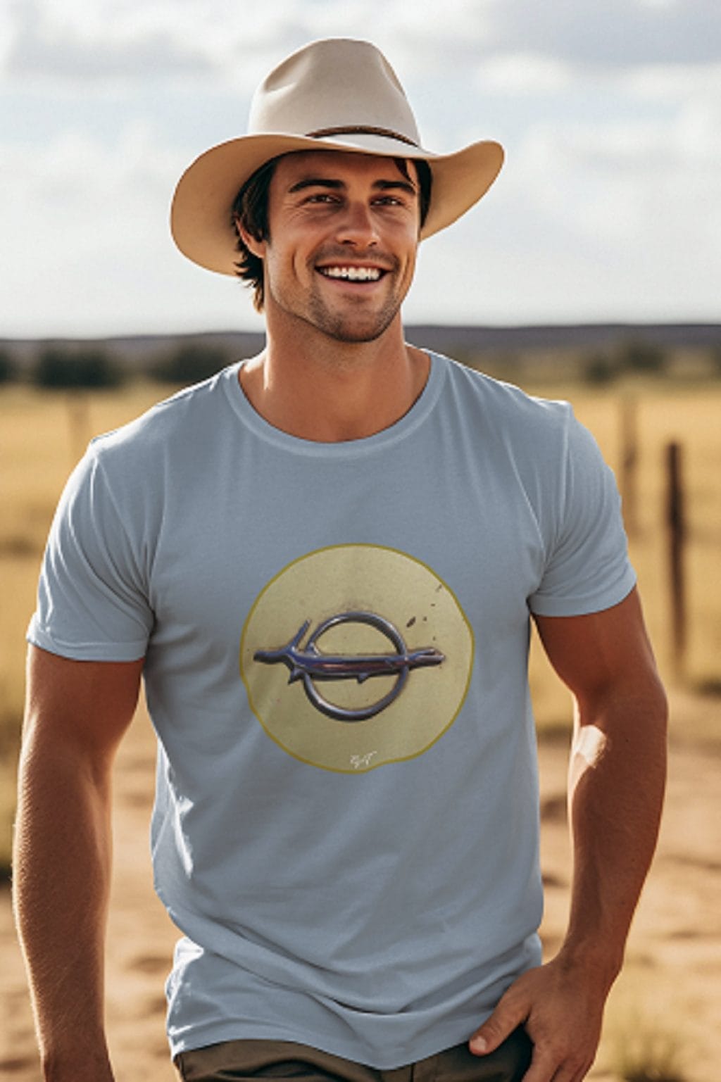 1968 Car Rear Emblem on a Soft-Style T-Shirt - Image 2