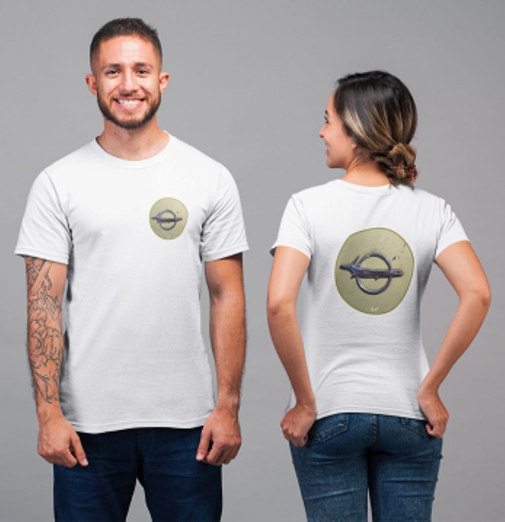 1968 Car Rear Emblem on a Soft-Style T-Shirt - Image 8