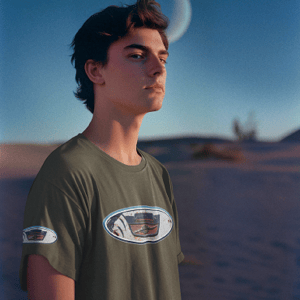 1960s Lightening Bolt Emblem on a Soft-Style T-Shirt