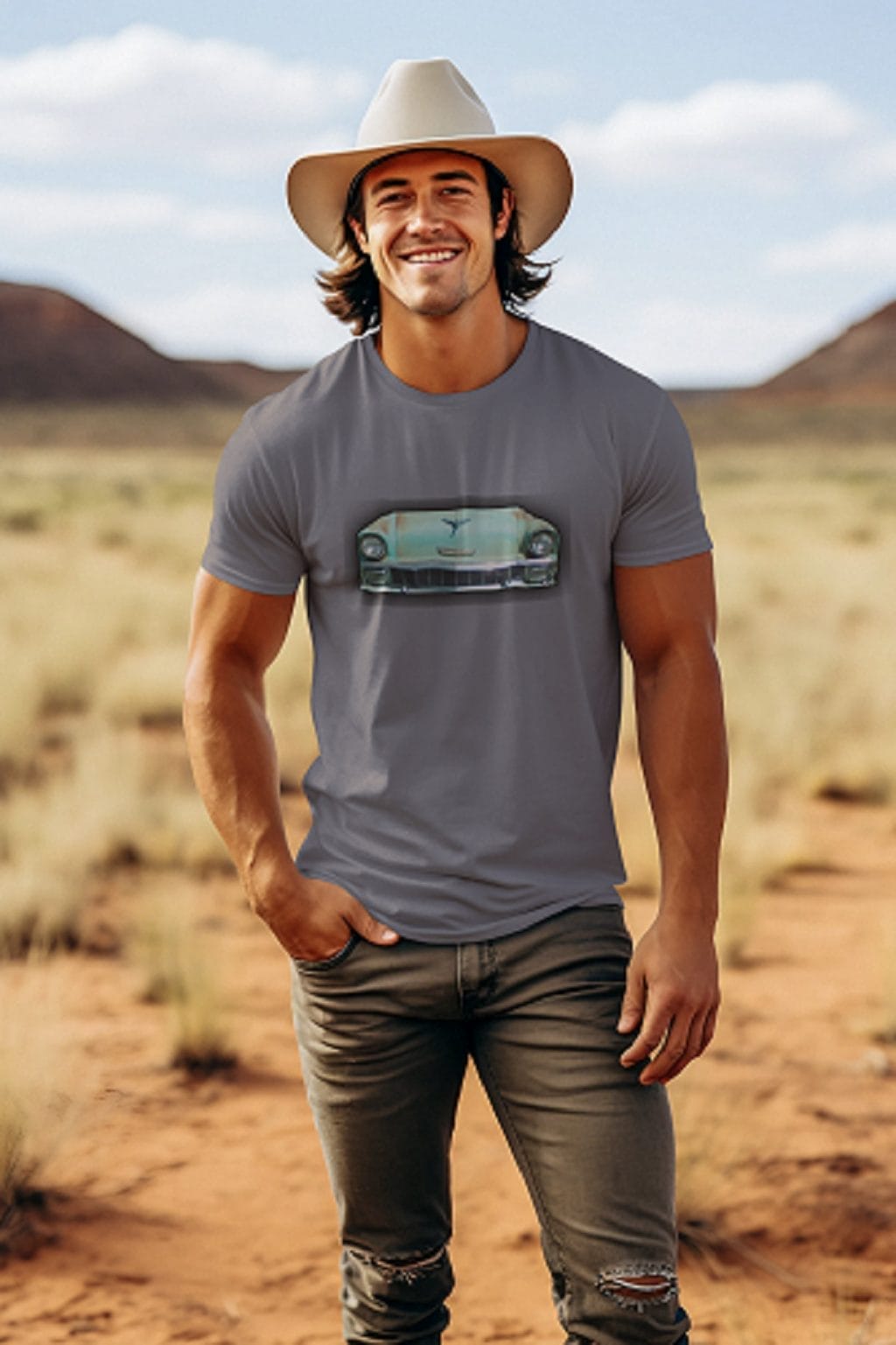 1956 Front End on a Soft-Style T-Shirt - Image 29