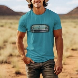 1956 Front End on a Soft-Style T-Shirt