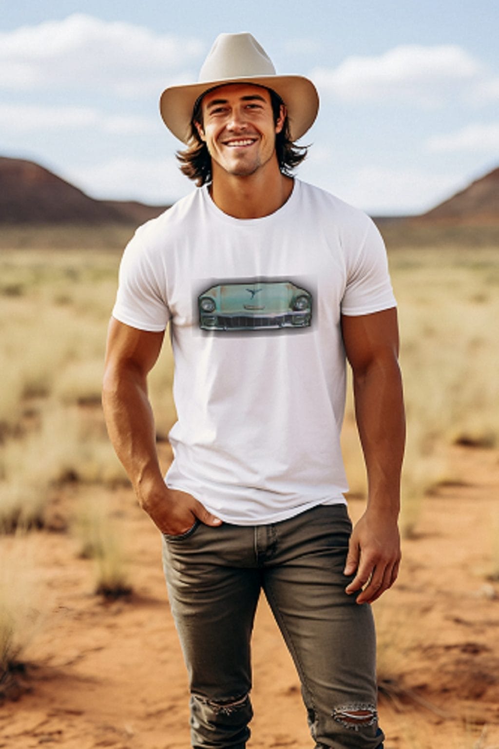 1956 Front End on a Soft-Style T-Shirt - Image 6