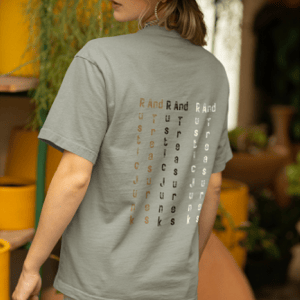 Rustic Junk and Treasures Tri-Color Word Design