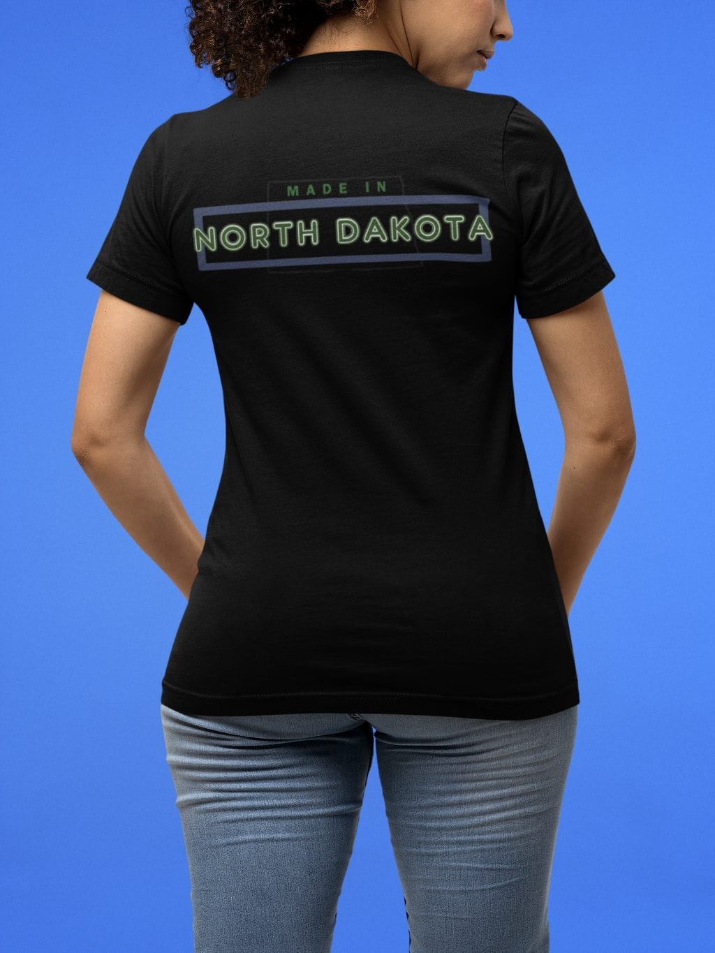 "Made in ND" design created by RJ&T on a Women's Relaxed Short Sleeve Jersey Tee - Image 12