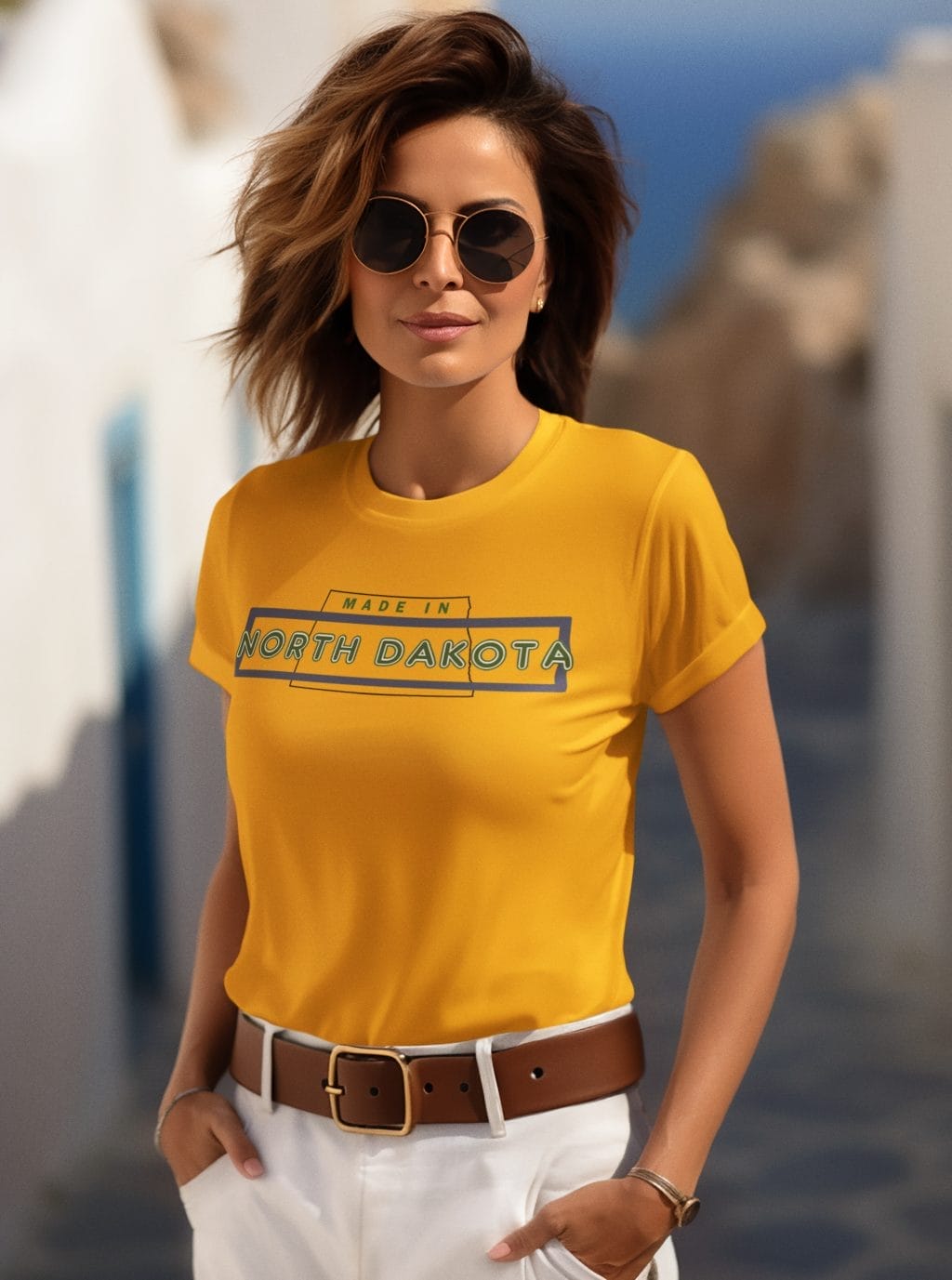 "Made in ND" design created by RJ&T on a Women's Relaxed Short Sleeve Jersey Tee - Image 7