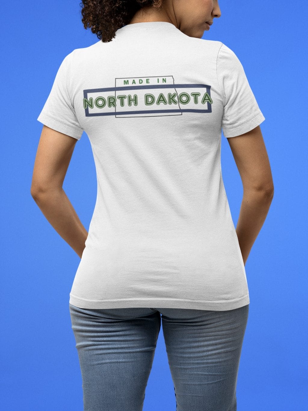 "Made in ND" design created by RJ&T on a Women's Relaxed Short Sleeve Jersey Tee - Image 3