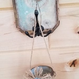 Decoupaged Wood Plaque & Vase