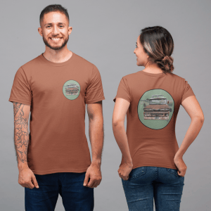 60's Ford Apache Side and Front View on a DryBlend T-Shirt