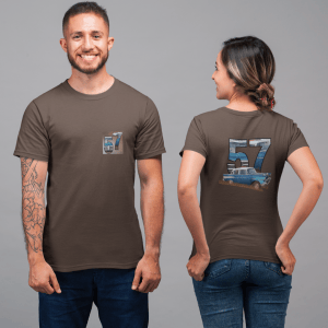 1957 Chevy photo inside 57 on a CVC T-Shirt