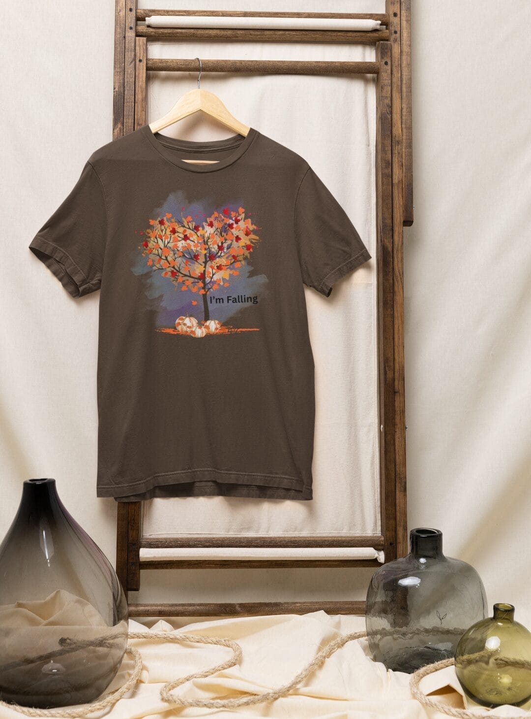Fall Heart-shaped Tree on a CVC T-Shirt