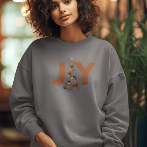 Rustic Tree in the Middle of Joy on a Heavy 50/50 Blend Sweatshirt