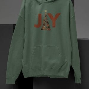 Rustic Tree in the Middle of Joy on a Heavy 50/50 Blend Hoodie