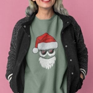 Bearded Santa - You Better Watch Out on a Heavy 50/50 Blend Sweatshirt