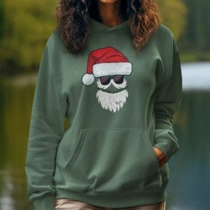 Bearded Santa - You Better Watch Out on a Heavy 50/50 Blend Hoodie